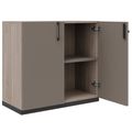CHOICE hinged door wardrobe | 2 OH, 800 x 760 mm, northern oak gray / cubanite gray - 2 Thumbnail Image