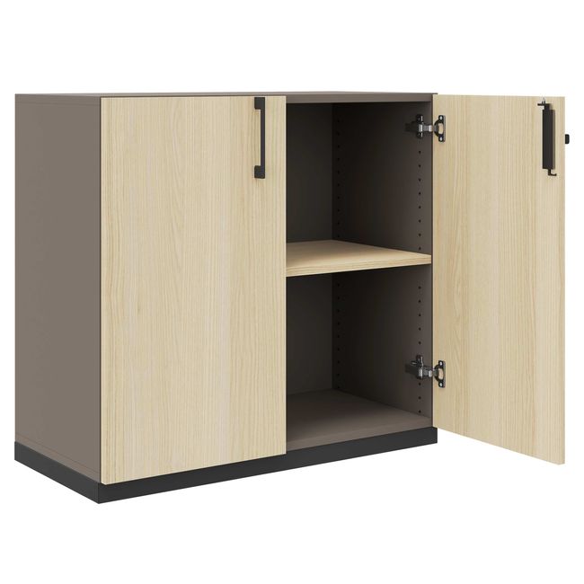 CHOICE Flügeltürenschrank | 2 OH, 800 x 760 mm, Cubanitgrau / Sandesche