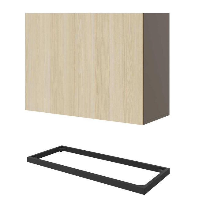 CHOICE Flügeltürenschrank | 2 OH, 800 x 760 mm, Cubanitgrau / Sandesche