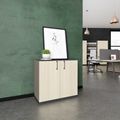 CHOICE hinged door wardrobe | 2 OH, 800 x 760 mm, cubanite gray / sand ash - 1 Thumbnail Image