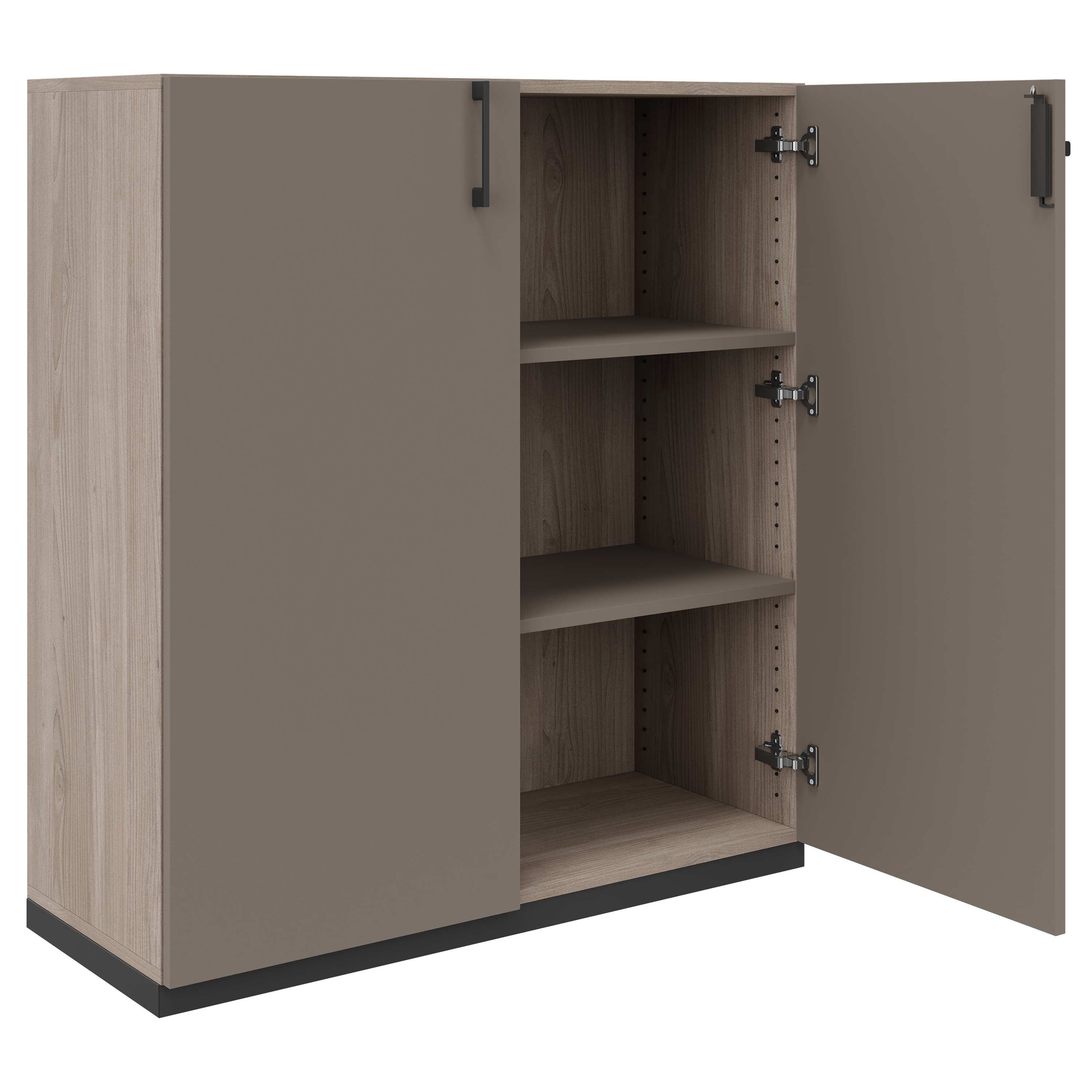 CHOICE Armoire de porte d'aile | 3 oh, 1000 x 1115 mm, gris de chêne nord / cubanite gris - 2 Main Image