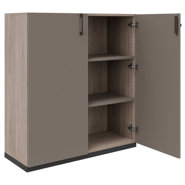 CHOICE Flügeltürenschrank | 3 OH, 1000 x 1115 mm, Nordeiche grau / Cubanitgrau CHOICE Flügeltürenschrank | 3 OH, 1000 x 1115 mm, Nordeiche grau / Cubanitgrau