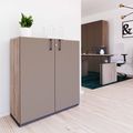 CHOICE Armoire de porte d'aile | 3 oh, 1000 x 1115 mm, gris de chêne nord / cubanite gris - 1 Thumbnail Image