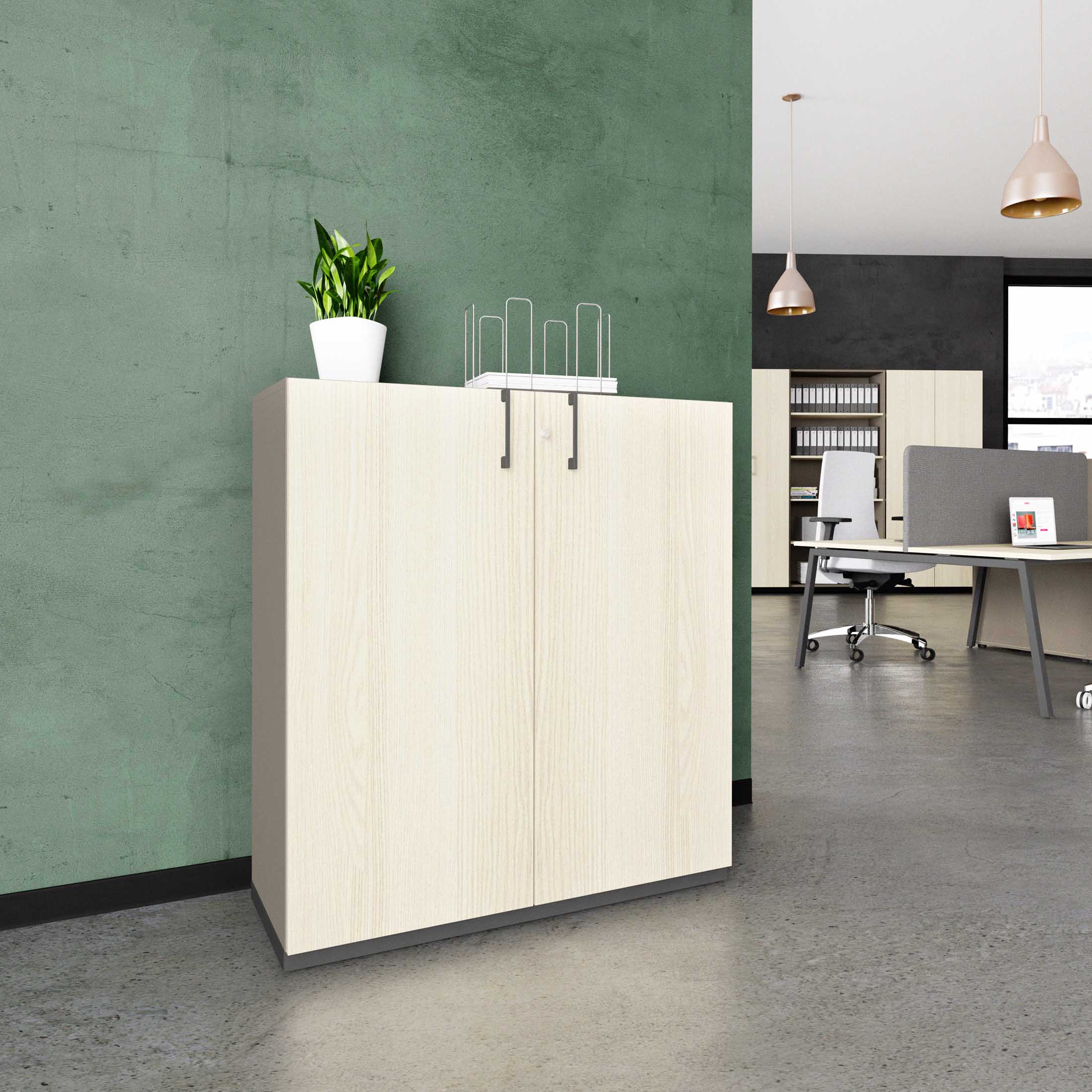 CHOICE Armoire de porte d'aile | 3 oh, 1000 x 1115 mm, cendres gris / sable cubanite - 1 Main Image