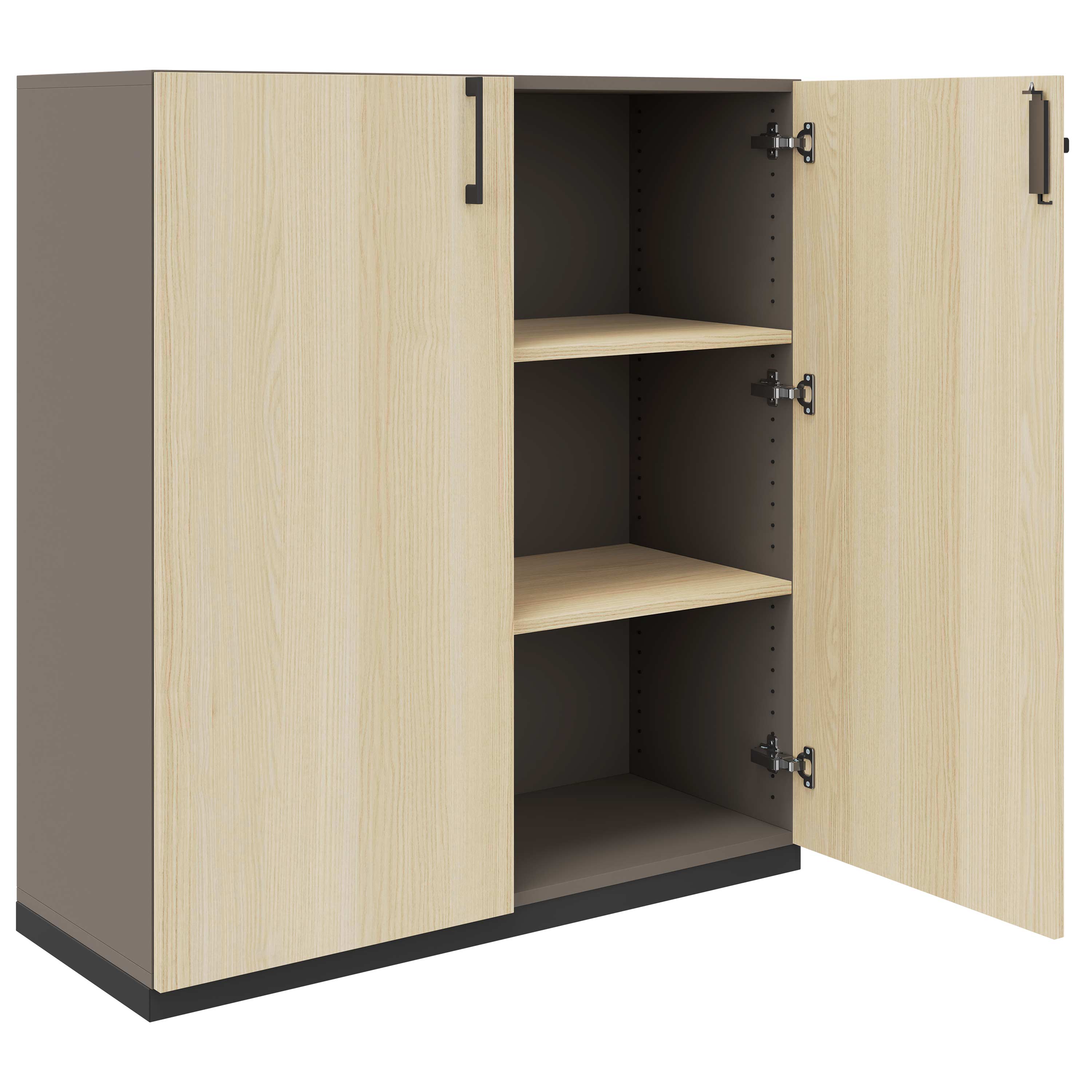 CHOICE Armoire de porte d'aile | 3 oh, 1000 x 1115 mm, cendres gris / sable cubanite - 2 Main Image
