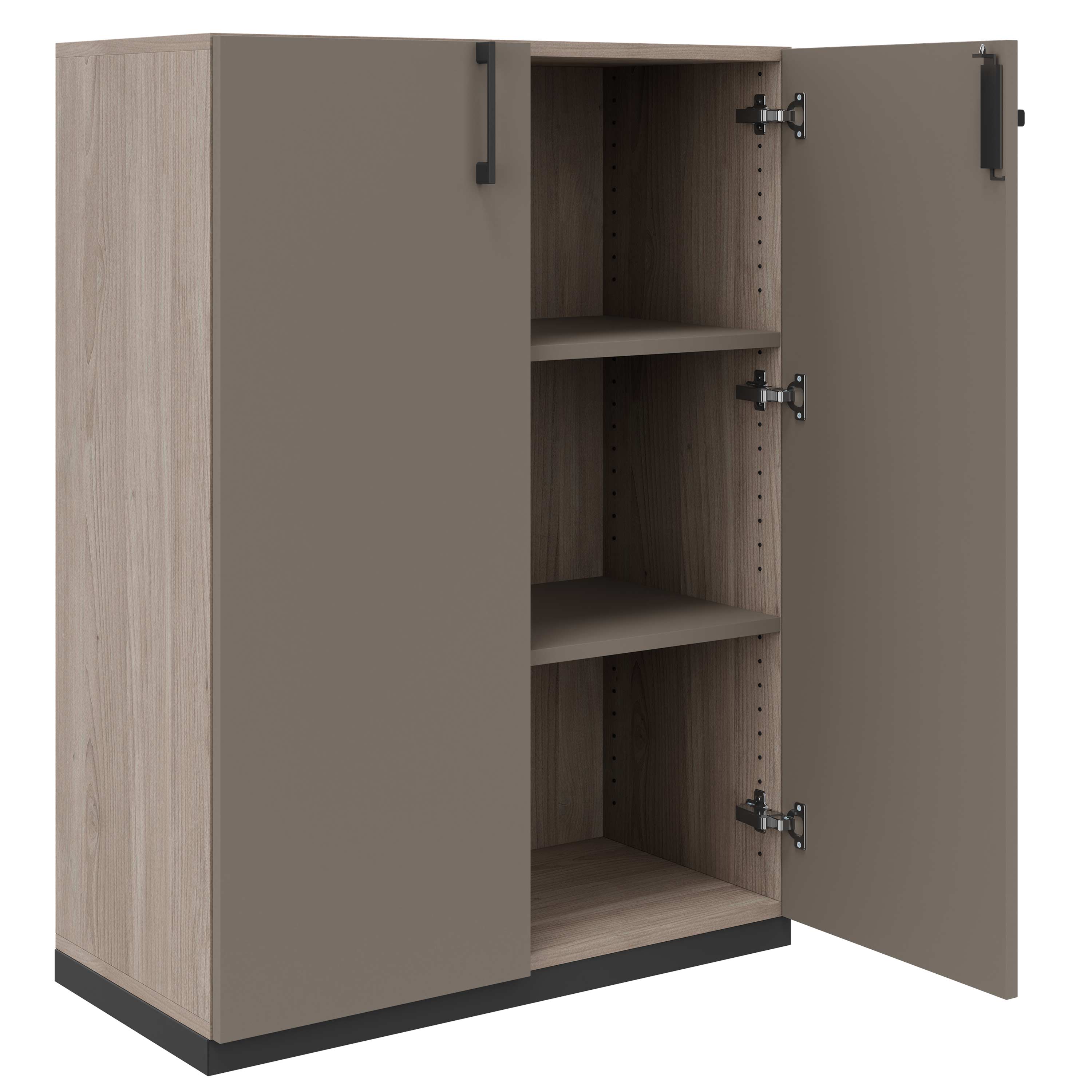 CHOICE hinged door wardrobe | 3 OH, 800 x 1115 mm, northern oak gray / cubanite gray - 2 Main Image
