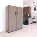 CHOICE Armoire de porte d'aile | 4 oh, 1000 x 1465 mm, gris de chêne nord / cubanite gris - 1 Thumbnail Image