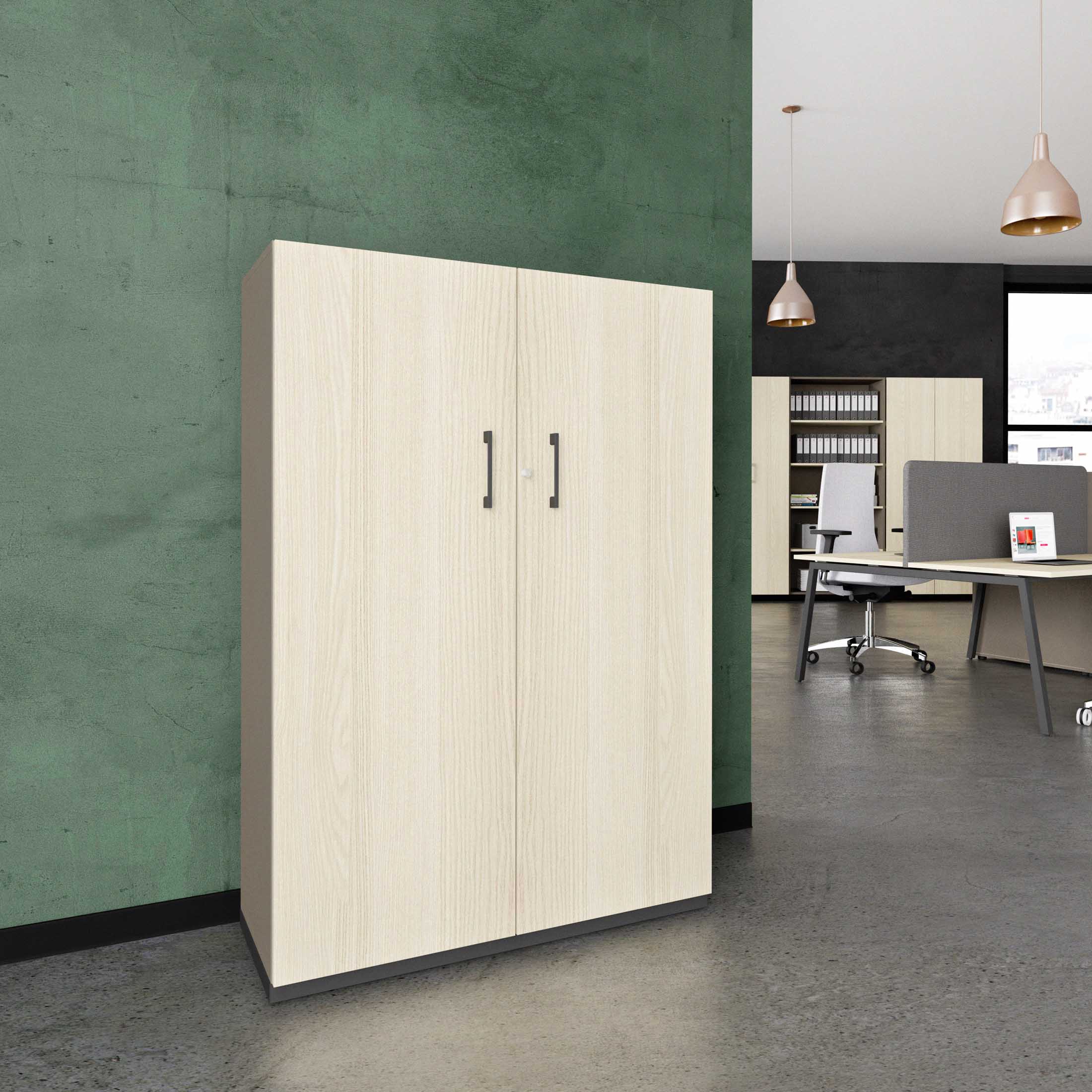 CHOICE Armoire de porte d'aile | 4 oh, 1000 x 1465 mm, cendres gris / sable cubanite - 1 Main Image