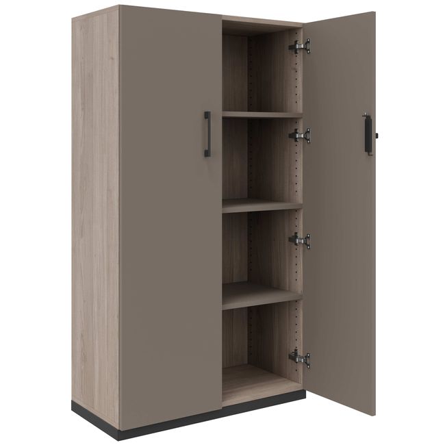 CHOICE Flügeltürenschrank | 4 OH, 800 x 1465 mm, Nordeiche grau / Cubanitgrau