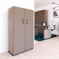 CHOICE hinged door wardrobe | 4 OH, 800 x 1465 mm, northern oak gray / cubanite gray - 1 Thumbnail Image