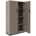 CHOICE hinged door wardrobe | 4 OH, 800 x 1465 mm, northern oak gray / cubanite gray - 2 Thumbnail Image