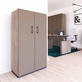 CHOICE Flügeltürenschrank | 4 OH, 800 x 1465 mm, Nordeiche grau / Cubanitgrau