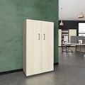 CHOICE hinged door wardrobe | 4 OH, 800 x 1465 mm, cubanite gray / sand ash - 1 Thumbnail Image