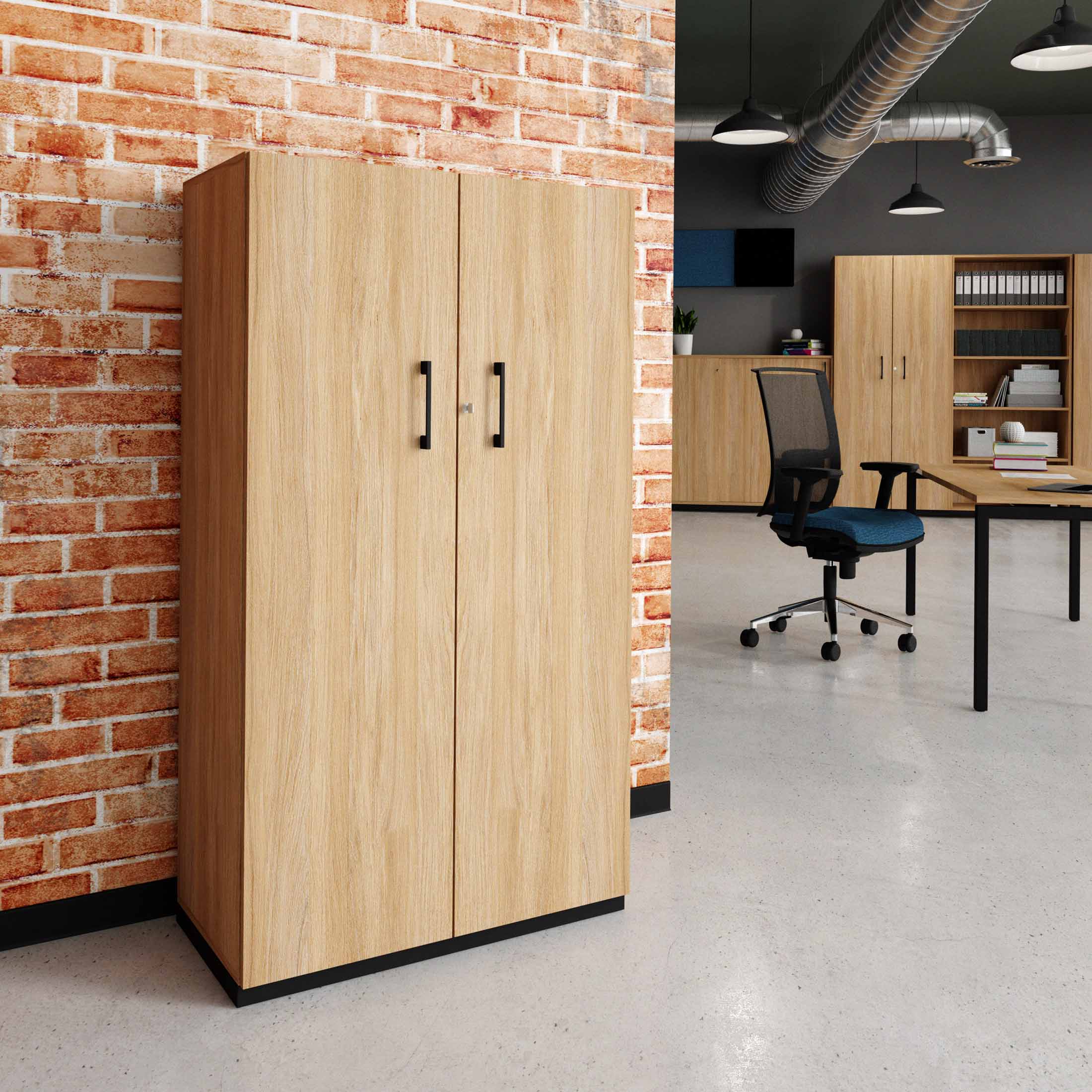 CHOICE hinged door wardrobe | 4 OH, 800 x 1465 mm, amber oak - 1 Main Image