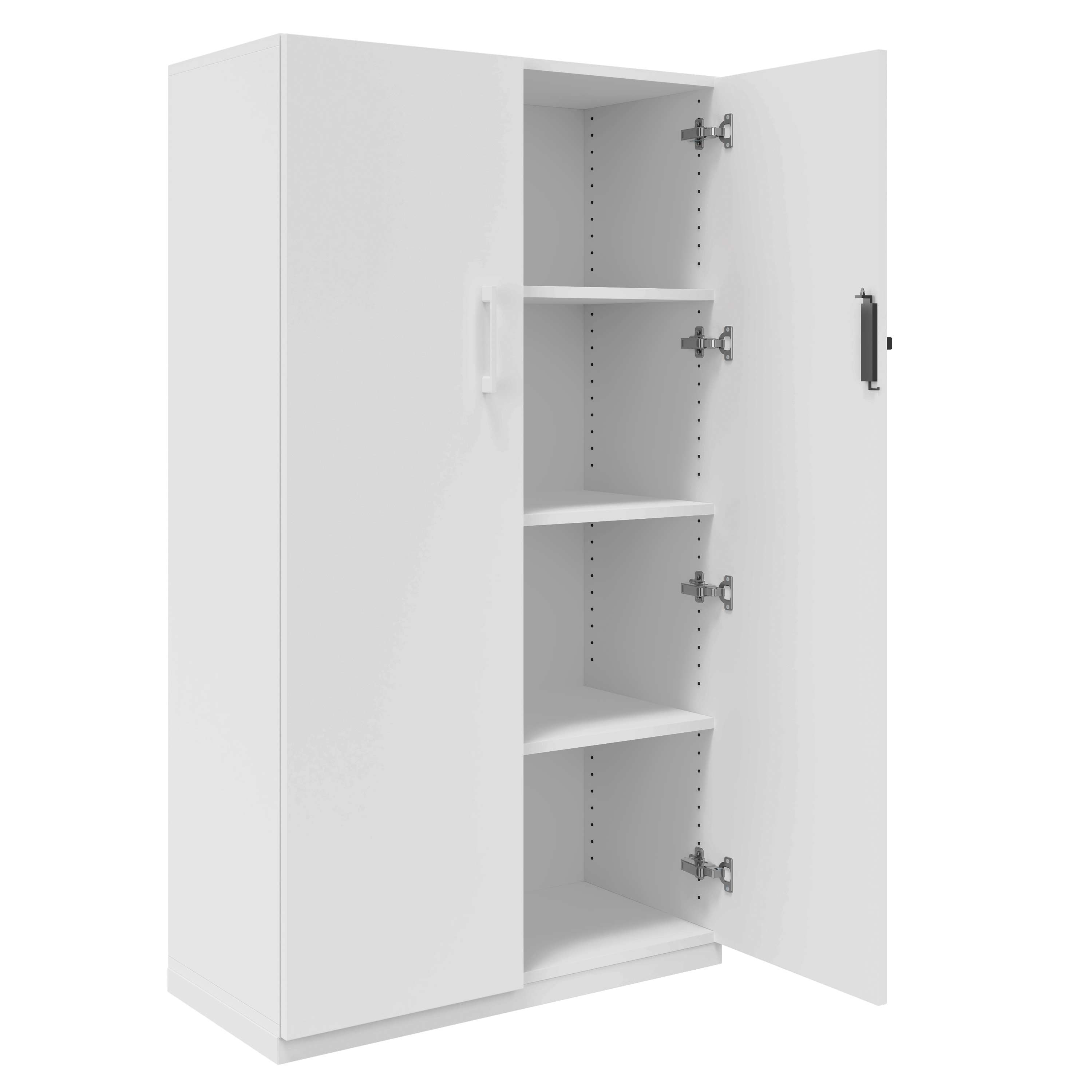 CHOICE Wing door cabinet | 4 Oh, 800 x 1465 mm, white - 2 Main Image
