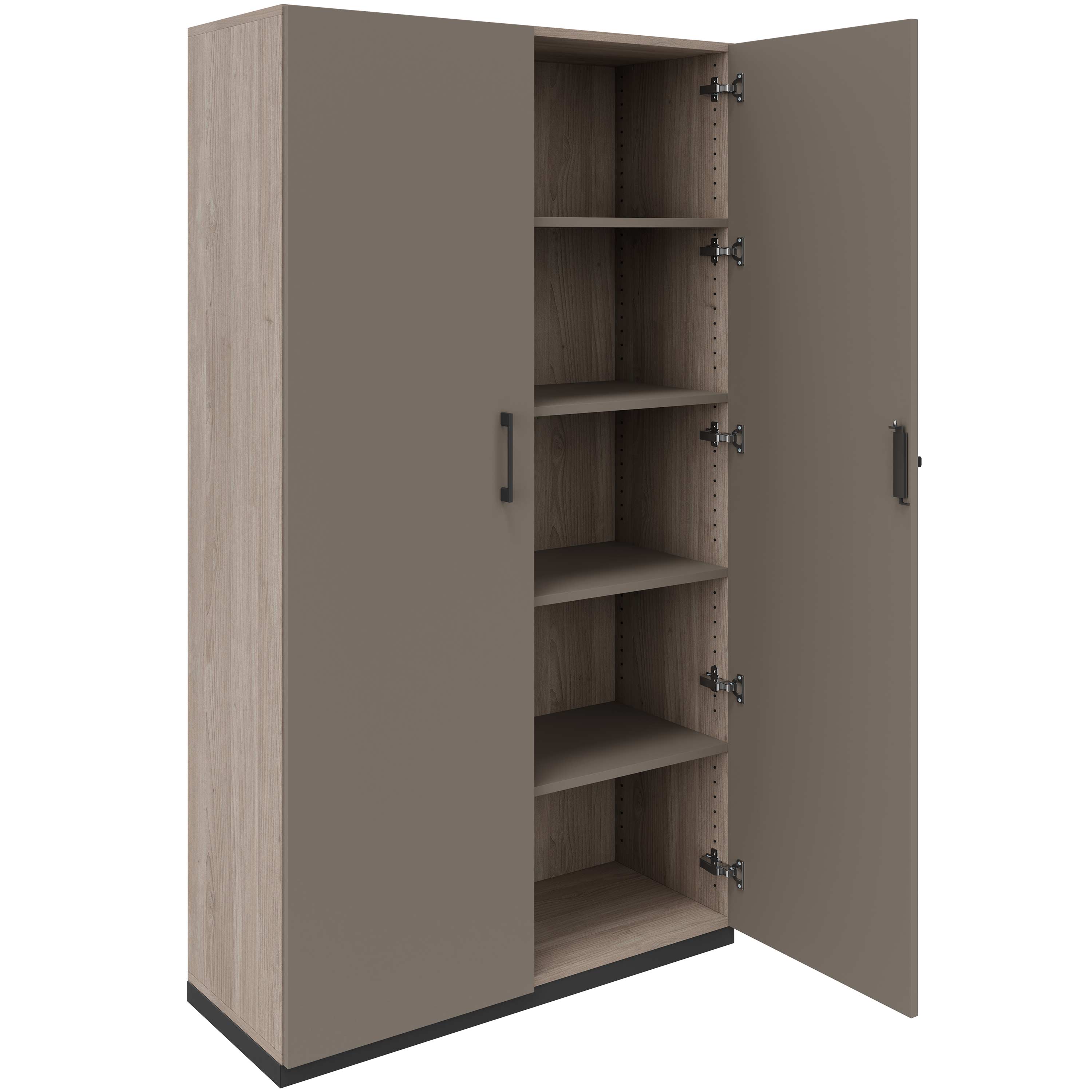 CHOICE Armoire de porte d'aile | 5 oh, 1000 x 1820 mm, gris de chêne nord / gris cubanite - 2 Main Image