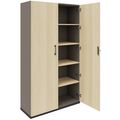CHOICE Armoire de porte d'aile | 5 oh, 1000 x 1820 mm, cendres gris / sable cubanite - 2 Thumbnail Image