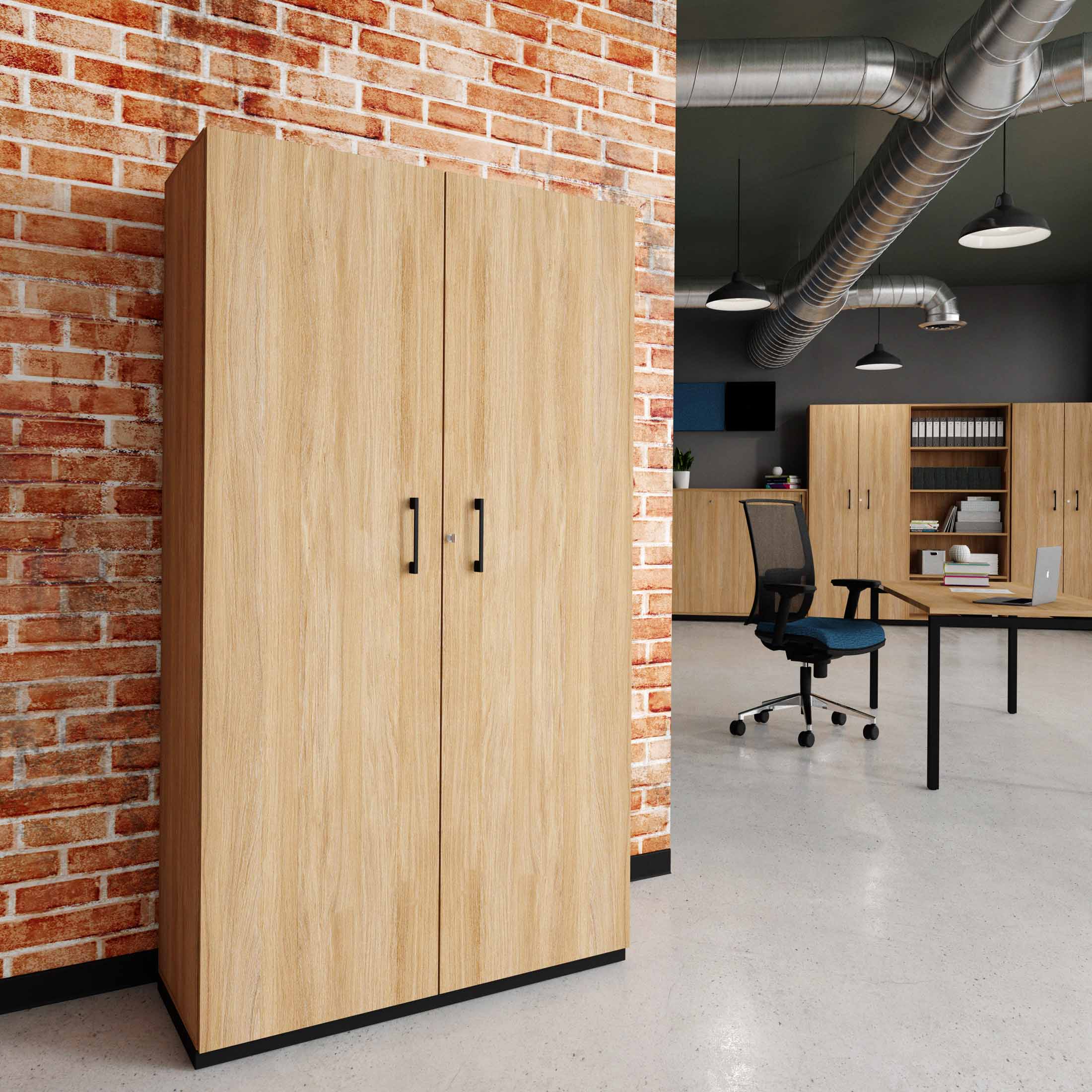 CHOICE Armoire de porte d'aile | 5 oh, 1000 x 1820 mm, chêne ambre - 1 Main Image