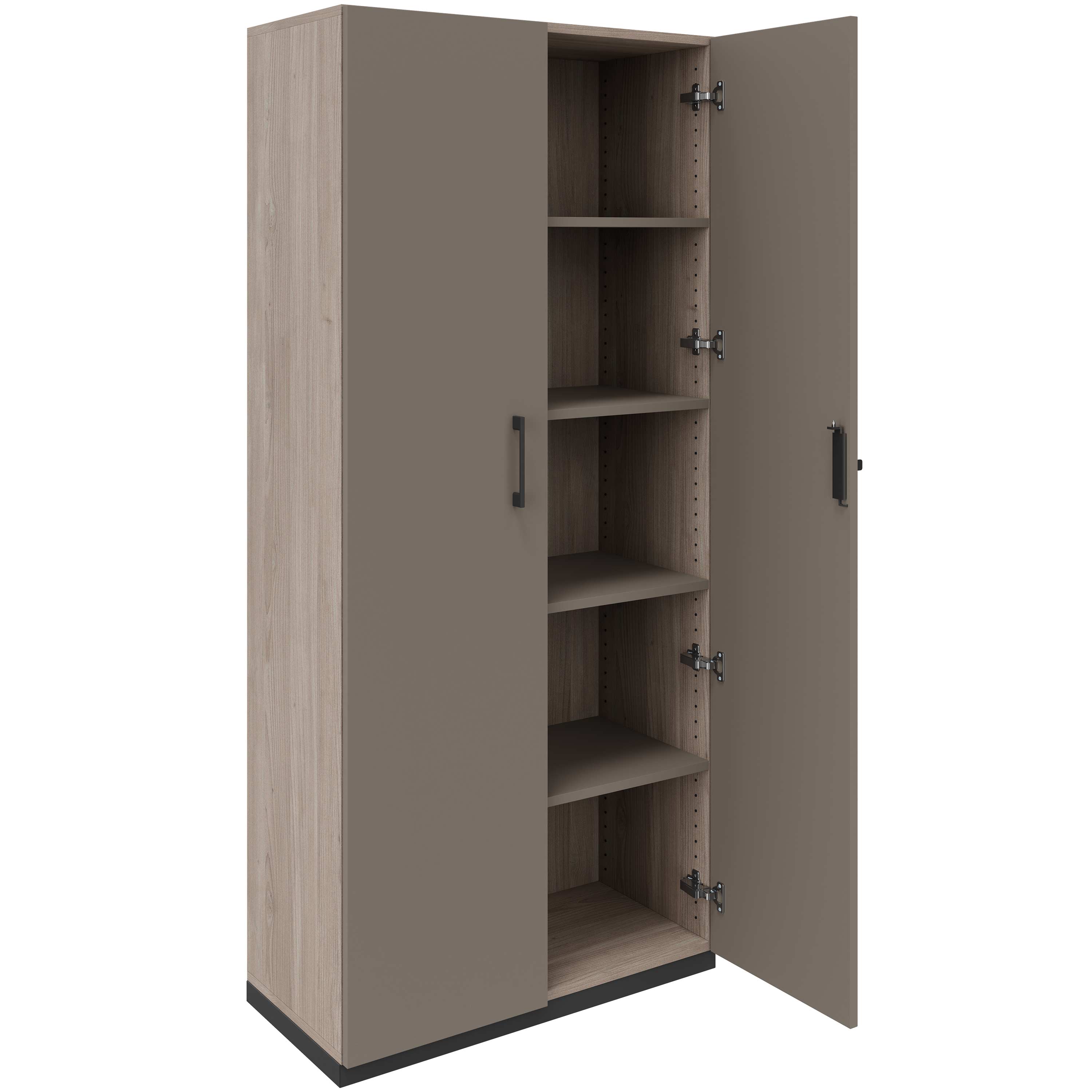 CHOICE hinged door wardrobe | 5 OH, 800 x 1820 mm, northern oak gray / cubanite gray - 2 Main Image
