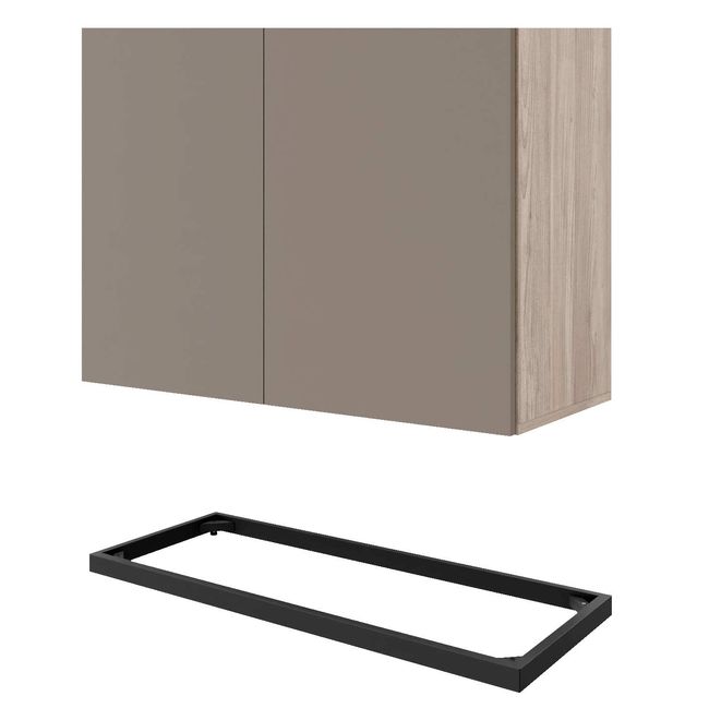 CHOICE Flügeltürenschrank | 5 OH, 800 x 1820 mm, Nordeiche grau / Cubanitgrau