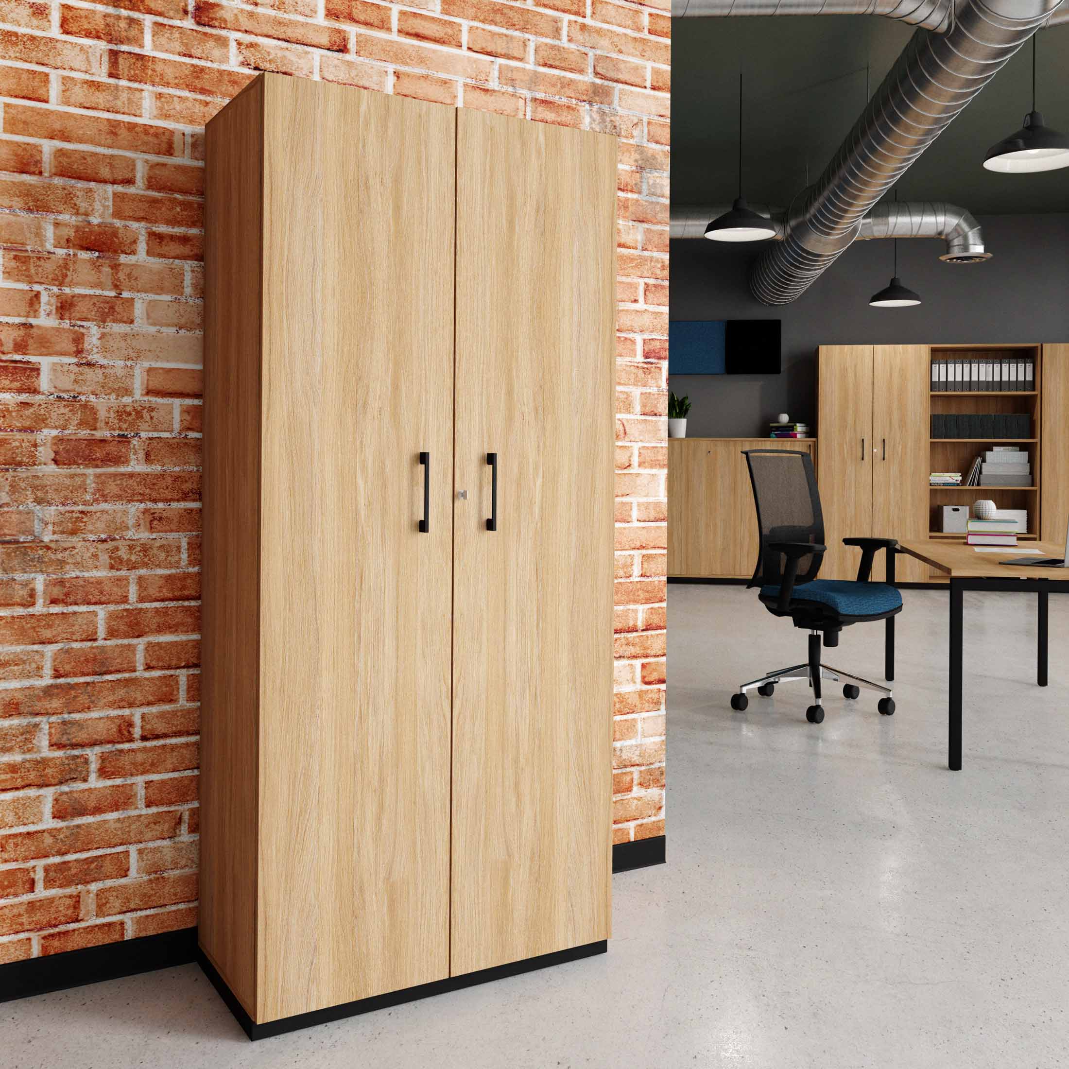CHOICE hinged door wardrobe | 5 OH, 800 x 1820 mm, amber oak - 1 Main Image