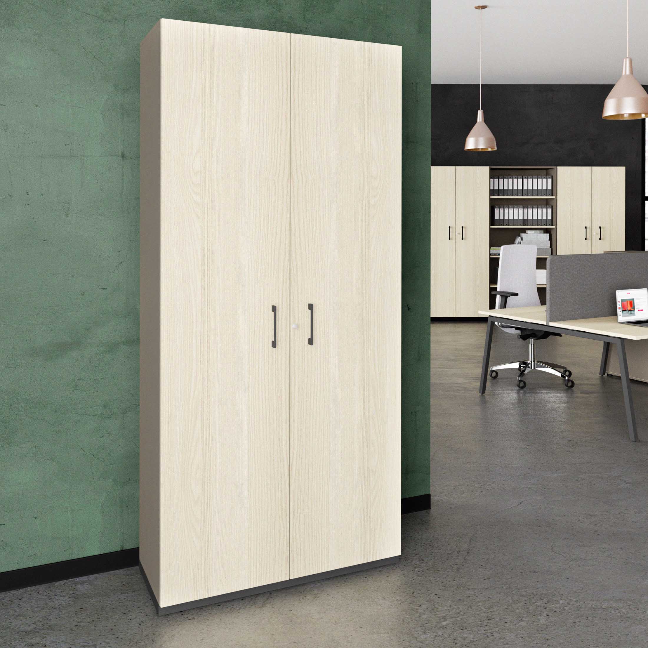 CHOICE Armoire de porte d'aile | 6 oh, 1000 x 2170 mm, cendres gris / sable cubanite - 1 Main Image