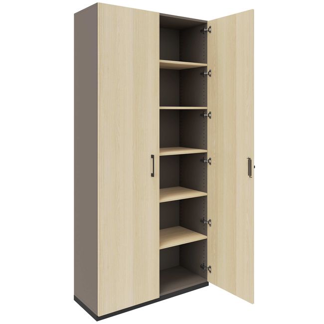 CHOICE Flügeltürenschrank | 6 OH, 1000 x 2170 mm, Cubanitgrau / Sandesche CHOICE Flügeltürenschrank | 6 OH, 1000 x 2170 mm, Cubanitgrau / Sandesche