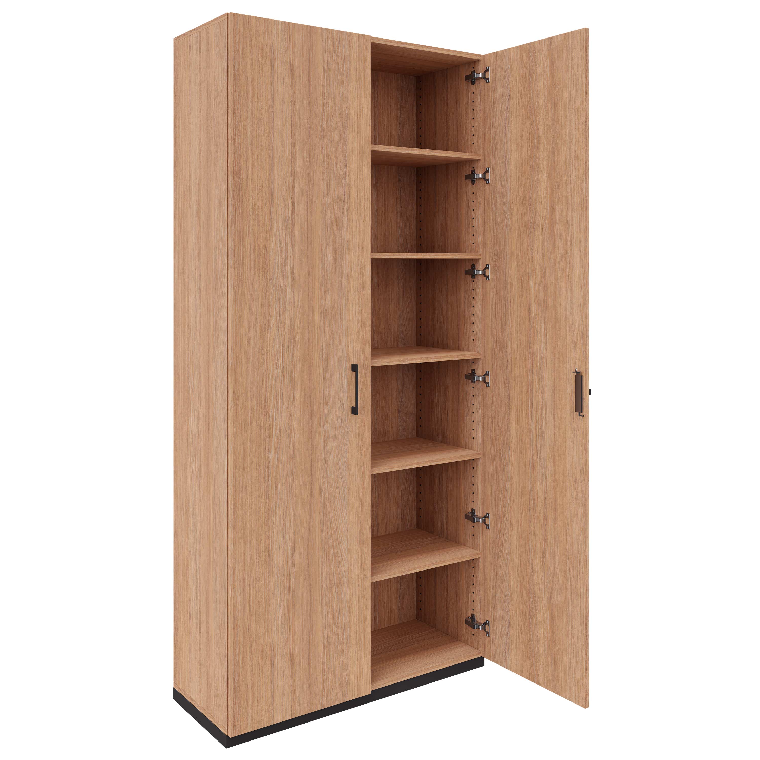 CHOICE hinged door wardrobe | 6 OH, 1000 x 2170 mm, amber oak - 2 Main Image
