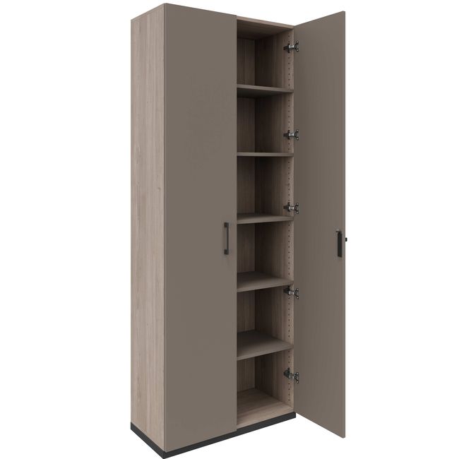 CHOICE Flügeltürenschrank | 6 OH, 800 x 2170 mm, Nordeiche grau / Cubanitgrau CHOICE Flügeltürenschrank | 6 OH, 800 x 2170 mm, Nordeiche grau / Cubanitgrau