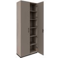 CHOICE hinged door wardrobe | 6 OH, 800 x 2170 mm, northern oak gray / cubanite gray - 2 Thumbnail Image