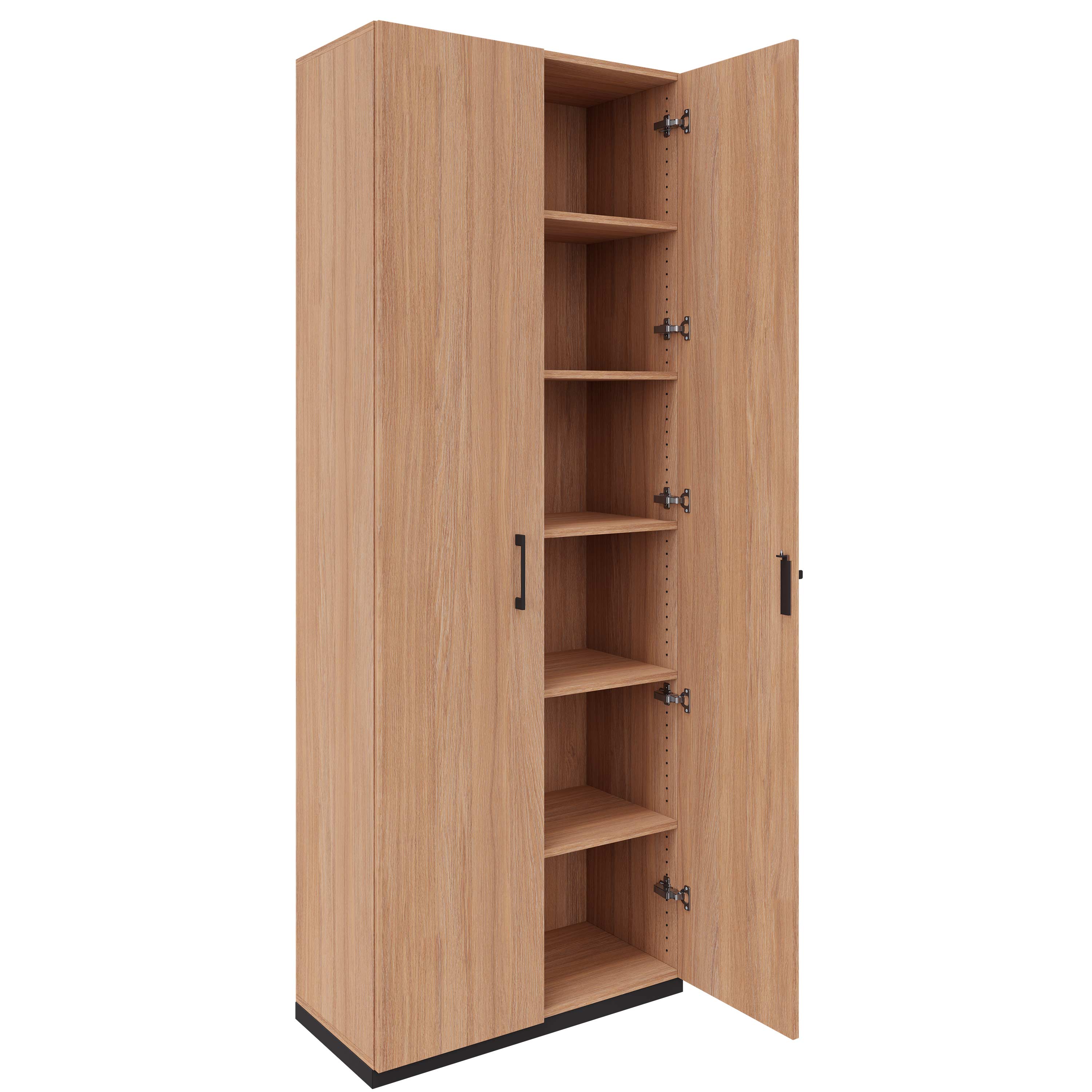 CHOICE hinged door wardrobe | 6 OH, 800 x 2170 mm, amber oak - 2 Main Image
