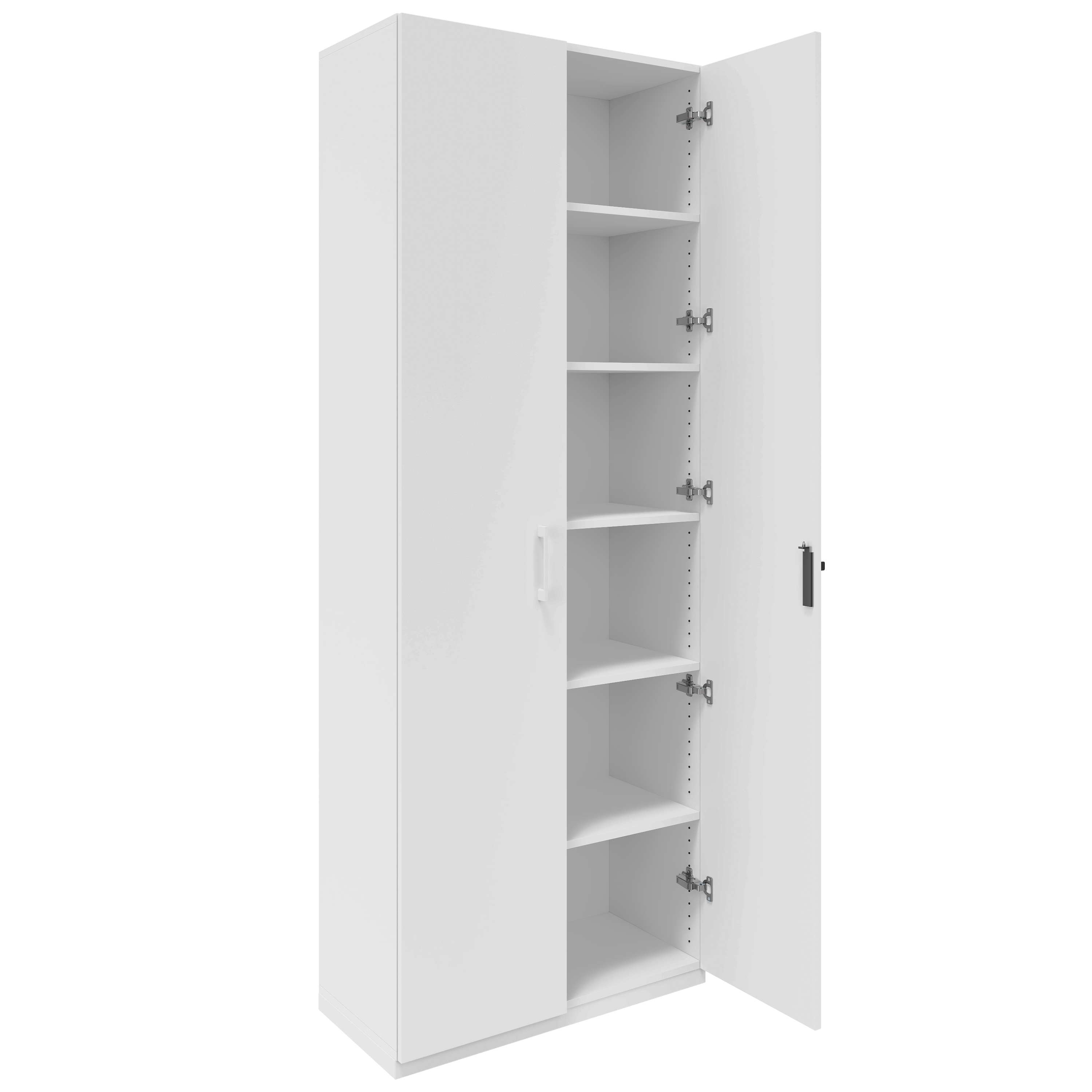CHOICE hinged door wardrobe | 6 OH, 800 x 2170 mm, white - 2 Main Image