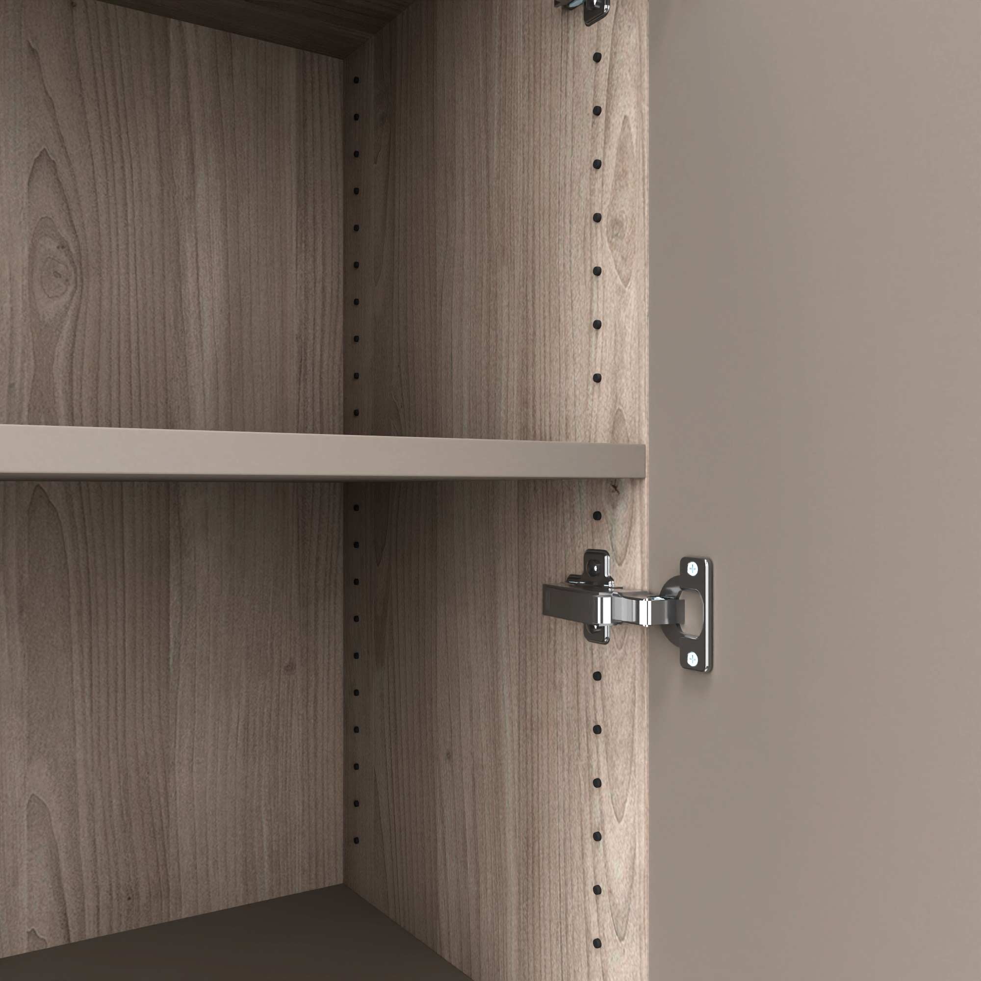 CHOICE Combina il cabinet | 2 OH, 800 x 760 mm, grigio grigio di quercia nord / cubanite - 3 Main Image