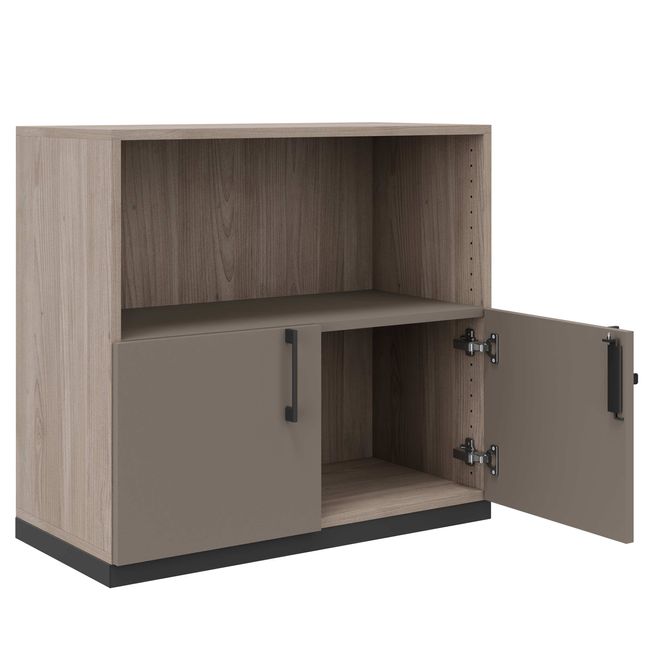 CHOICE Kombischrank | 2 OH, 800 x 760 mm, Nordeiche grau / Cubanitgrau CHOICE Kombischrank | 2 OH, 800 x 760 mm, Nordeiche grau / Cubanitgrau