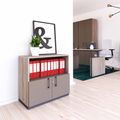 CHOICE Combina il cabinet | 2 OH, 800 x 760 mm, grigio grigio di quercia nord / cubanite - 1 Thumbnail Image