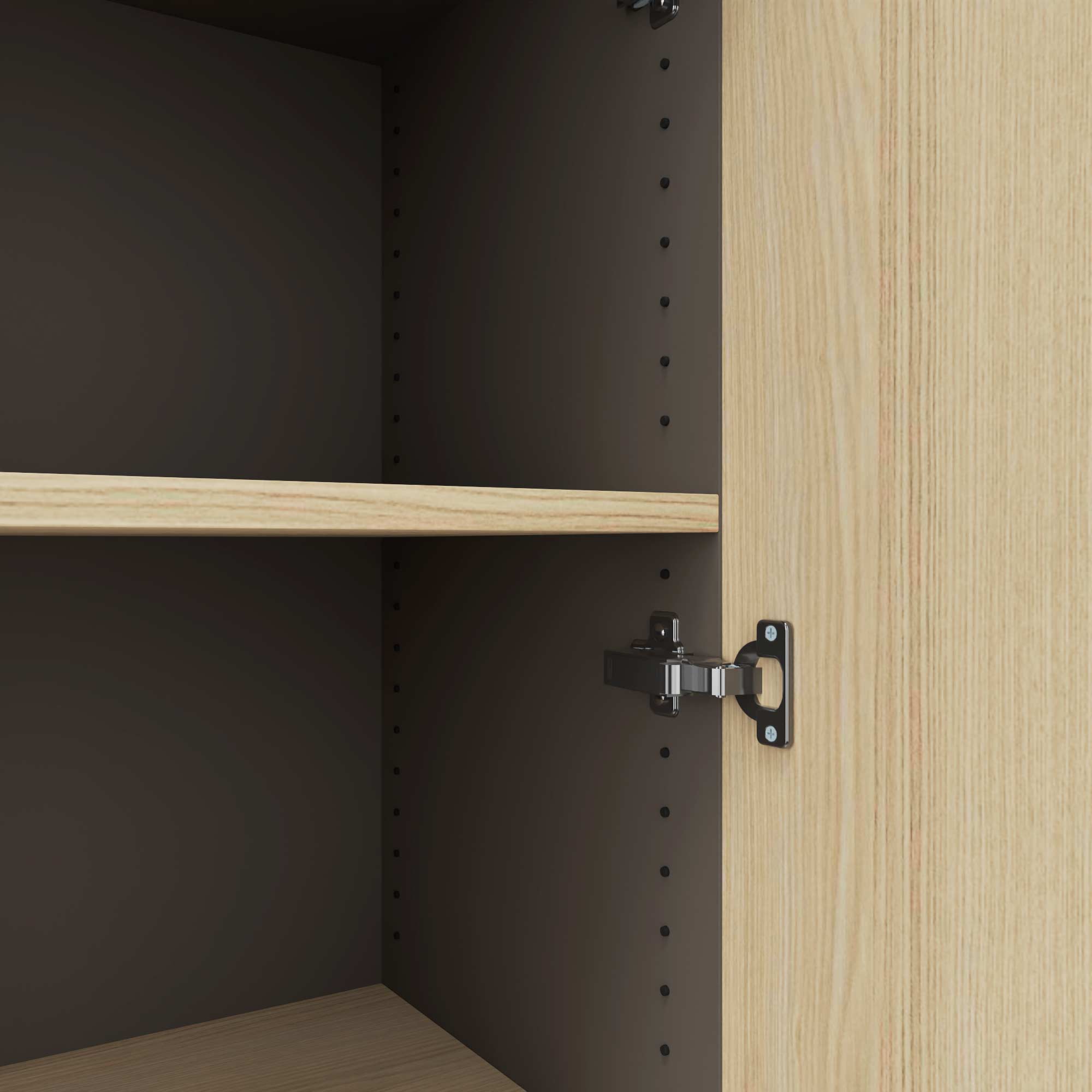 CHOICE Combina il cabinet | 2 OH, 800 x 760 mm, cubanite grigio / cenere di sabbia - 3 Main Image