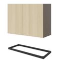 CHOICE Combina il cabinet | 2 OH, 800 x 760 mm, cubanite grigio / cenere di sabbia - 4 Thumbnail Image