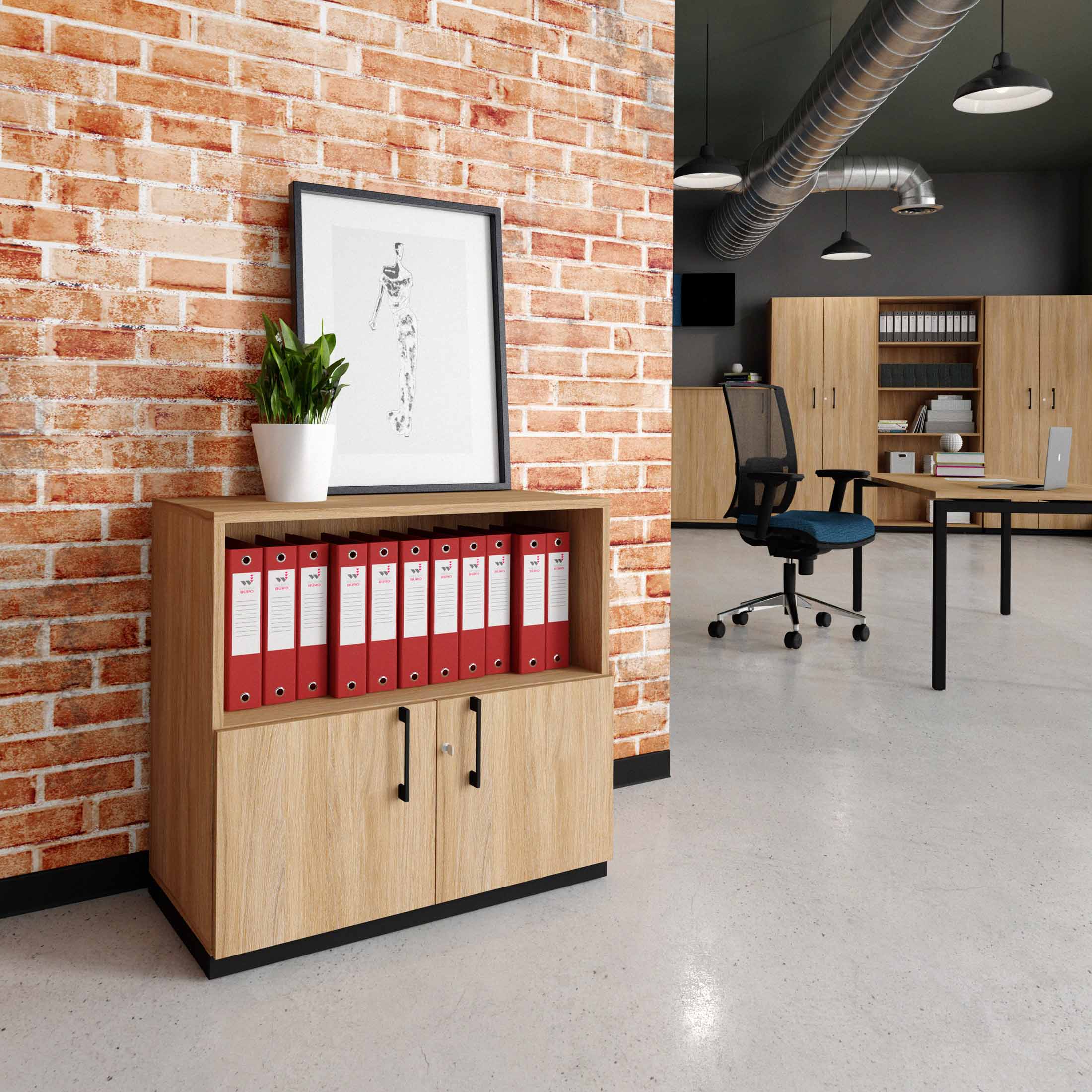 CHOICE Combina il cabinet | 2 oh, 800 x 760 mm, quercia ambra - 1 Main Image