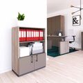 CHOICE combination cabinet | 3 OH, 800 x 1115 mm, northern oak gray / cubanite gray - 1 Thumbnail Image