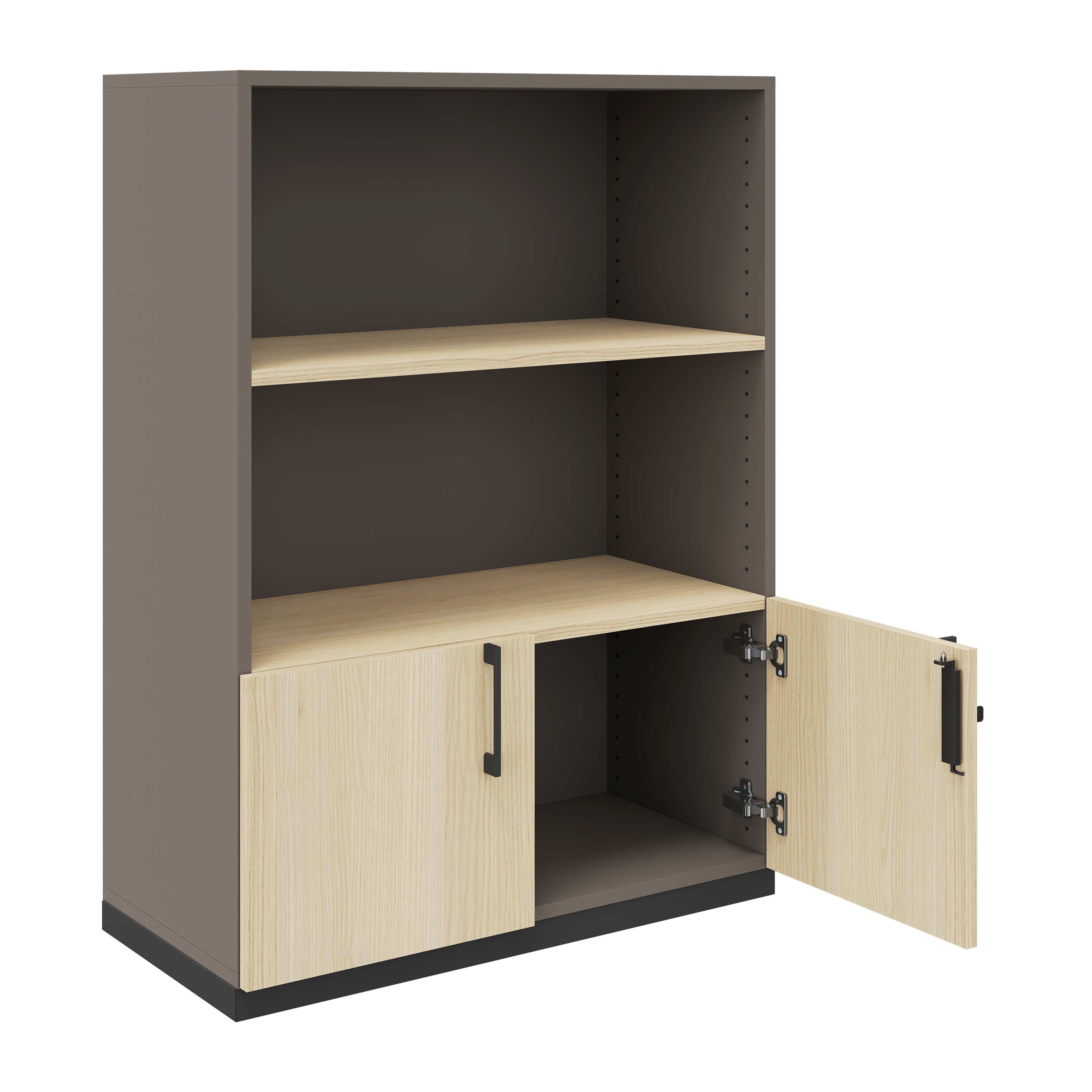 CHOICE combination cabinet | 3 OH, 800 x 1115 mm, Cubanite gray / sand ash - 2 Main Image