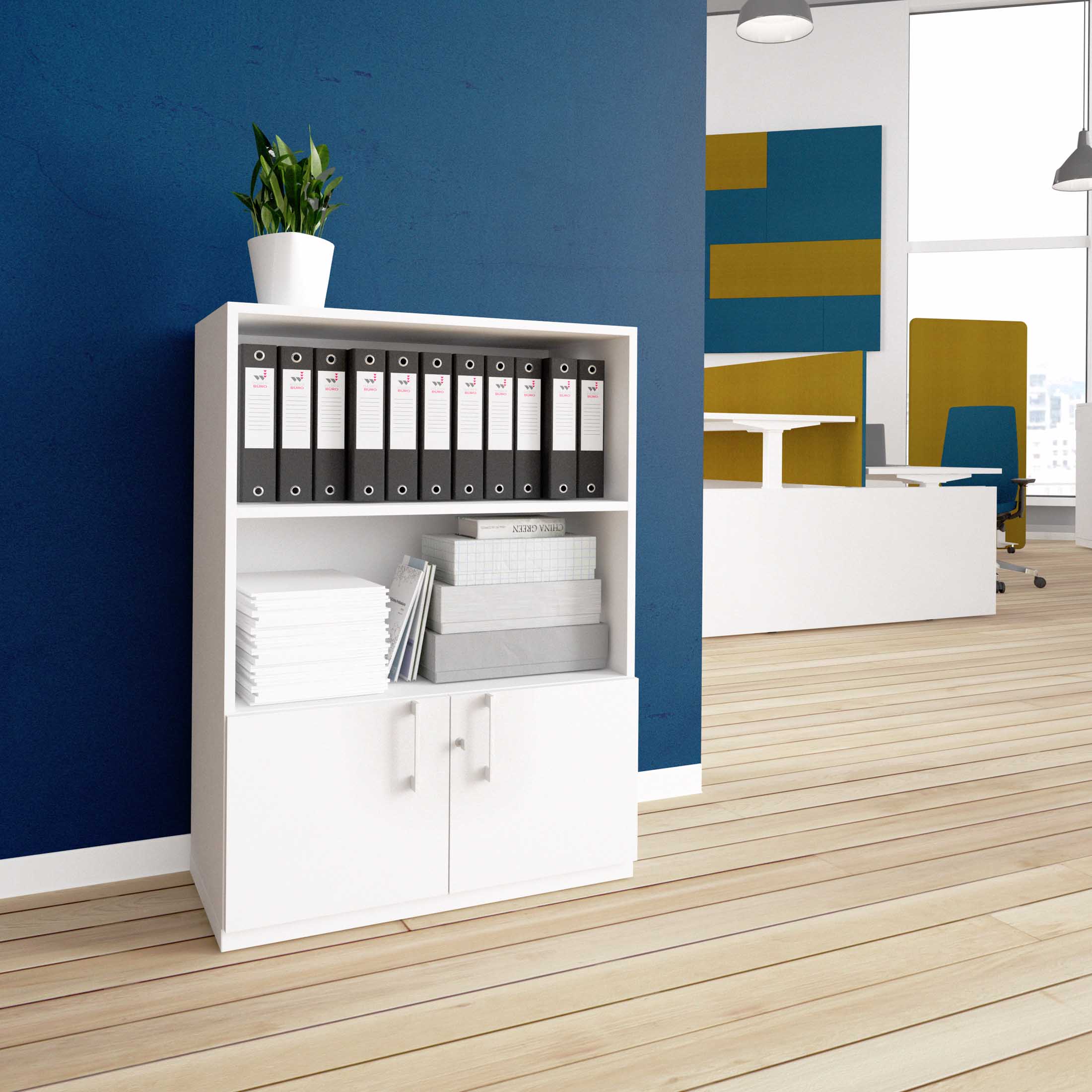 CHOICE Combine cabinet | 3 Oh, 800 x 1115 mm, white - 1 Main Image
