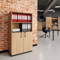 CHOICE combination cabinet | 4 OH, 800 x 1465 mm, amber oak - 1 Thumbnail Image