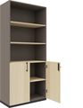 CHOICE combination cabinet | 5 OH, 800 x 1820 mm, cubanite gray / sand ash - 2 Thumbnail Image