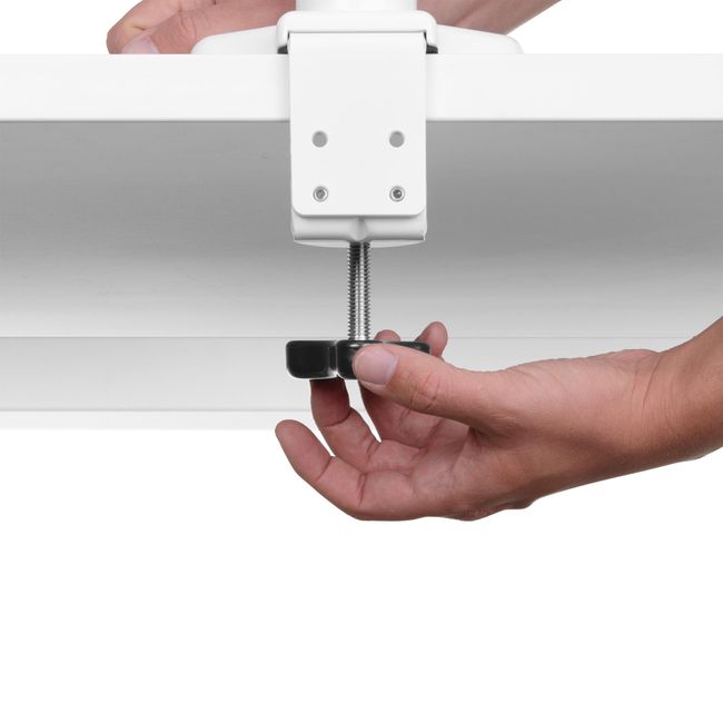 Monitorhalter | Gasfederunterstützung, 200 - 500 mm, Weiß