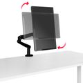 Monitorhalter | Gasfederunterstützung, 200 - 500 mm, Schwarz
