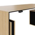 MOTION 2-Motoren-Schreibtisch mit Sideboard | Elektrisch höhenverstellbar, 2000 x 1800 mm, Eiche Furnier