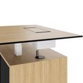 MOTION 2 motor desk with sideboard | Electrically height adjustable, 2000 x 1800 mm, oak veneer - 6 Thumbnail Image