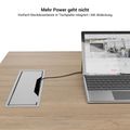 MOTION Desk a 2 motori con sideboard | Regolabile elettricamente in altezza, 2000 x 1800 mm, impiallacciatura in noce - 11 Thumbnail Image