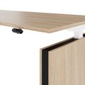 MOTION 2 motor desk with sideboard | Electrically height adjustable, 2000 x 1800 mm, amber oak - 4 Thumbnail Image