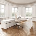 MOTION 2 motor desk with sideboard | Electrically height adjustable, 2000 x 1800 mm, white - 14 Thumbnail Image